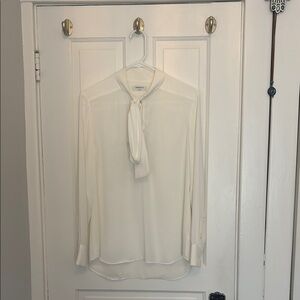 Babaton Cream Tie Front Blouse